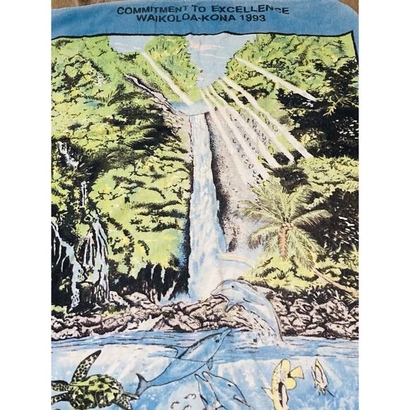 SAAB Beach Towel Ocean waterfall Hawaii By Christian Lassen Kona Made Colombia - Picture 4 of 10